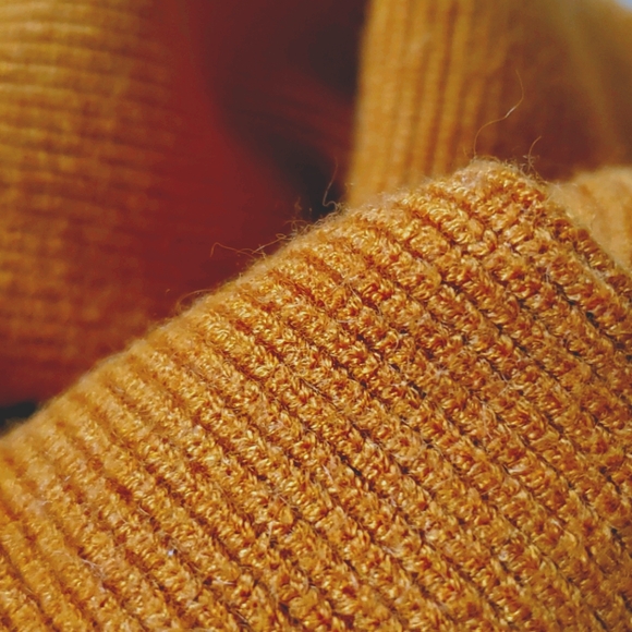 Orange Knit Bodycon Sweater Dress - Picture 4 of 4